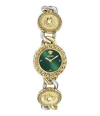 Versace  La Greca Stud Icon Quarz Bicolor/Grün Damenuhr VE0Q00125