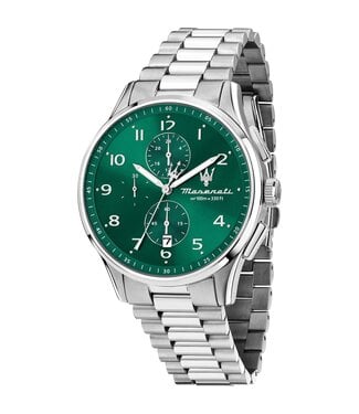 Maserati  Sorpasso R8873624006 Chronograph Silber/Grün Herrenuhr