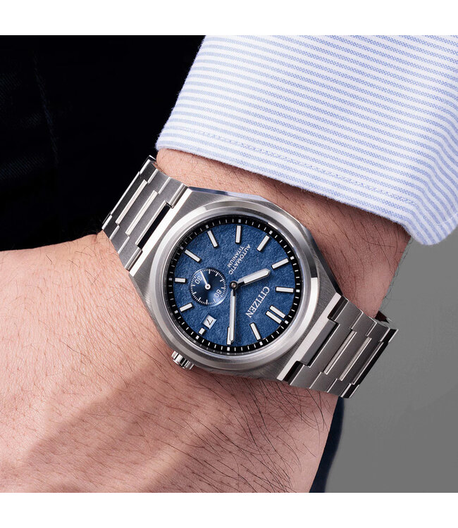 Citizen   Zenshin NJ0180-80L Automatik Super Titanium Blau Herrenuhr