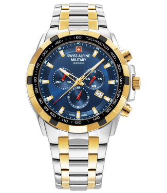 Swiss Alpine Military  Starfighter 7043.9145 Chronograph Silber/Blau Herrenuhr