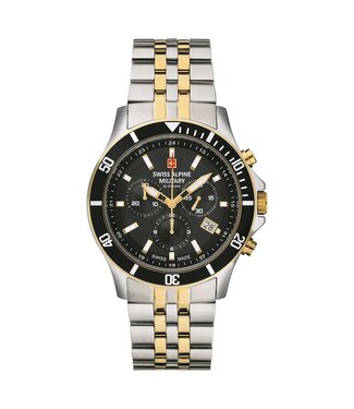 Swiss Alpine Military  7022.9147 Chronograph Bicolor/Schwarz Herrenuhr