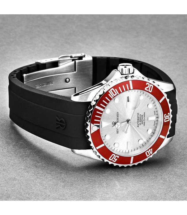 Revue Thommen Diver 17571.2826 Automatik Silber/Rot Herrenuhr