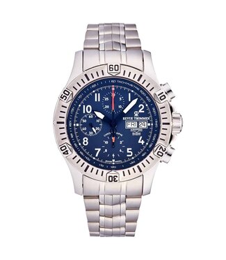 Revue Thommen Airspeed 16071.6125 Chronograph Tag/Datum Blau Herrenuhr