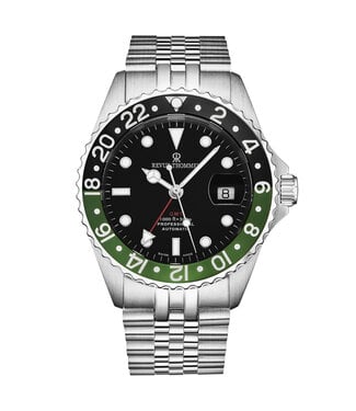 Revue Thommen Diver GMT 17572.2238 Automatik Schwarz/Grün Herrenuhr