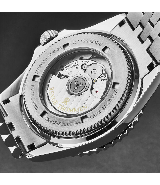 Revue Thommen Diver GMT 17572.2238 Automatik Schwarz/Grün Herrenuhr