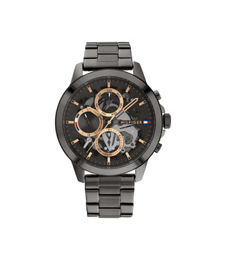 Tommy Hilfiger  Henry 1710479 Herrenuhr Grau Edelstahl