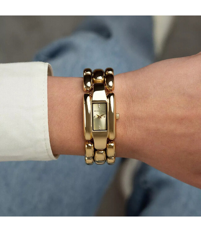 Michael Kors  Mini Hally Pavé MK4921 21mm Gold Damenuhr