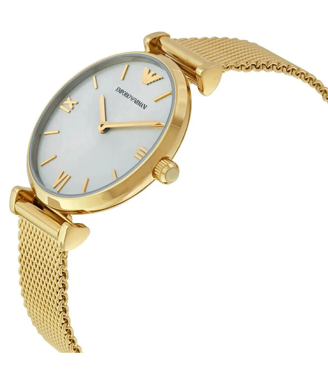 Emporio Armani   Retro AR1957 32mm Gold Milanaise Damenuhr
