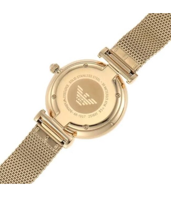 Emporio Armani   Retro AR1957 32mm Gold Milanaise Damenuhr
