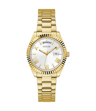 Guess  Luna GW0308L2 36mm Gold Weiss Damenuhr