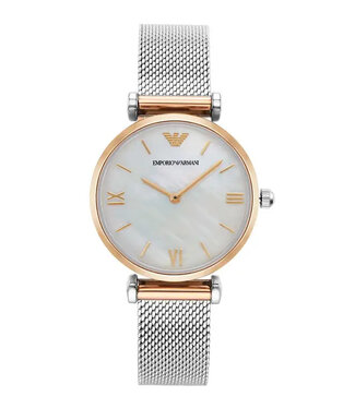 Emporio Armani  Retro AR2068 Perlmutt Milanaise Damenuhr