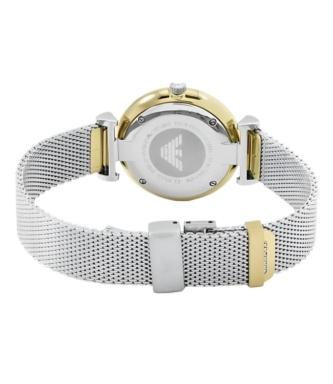 Emporio Armani  Retro AR2068 Perlmutt Milanaise Damenuhr