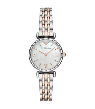 Emporio Armani  Gianni T-Bar AR11290 Perlmutt Bicolor Damenuhr