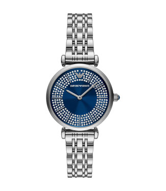 Emporio Armani  Gianni T-Bar AR11627 Blau Silber Damenuhr