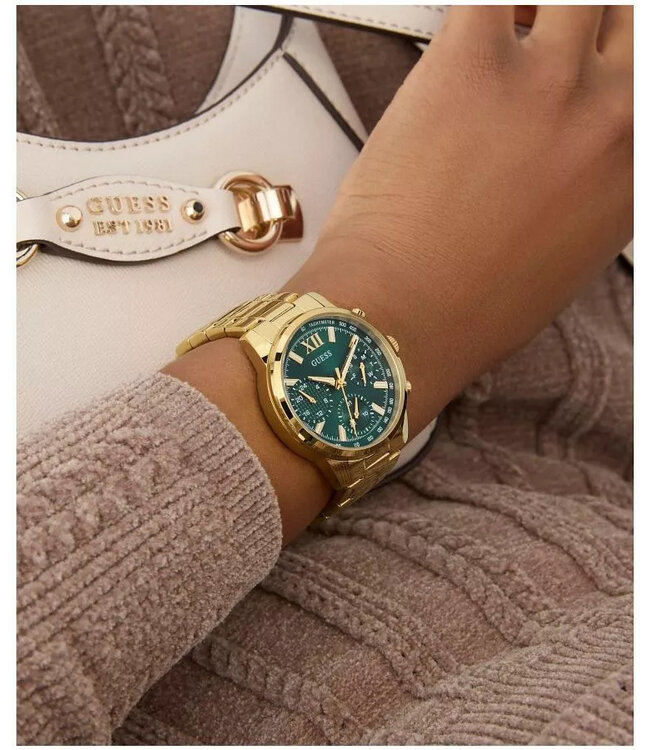 Guess  Bailey GW0933L6 36mm Gold Grün Damenuhr