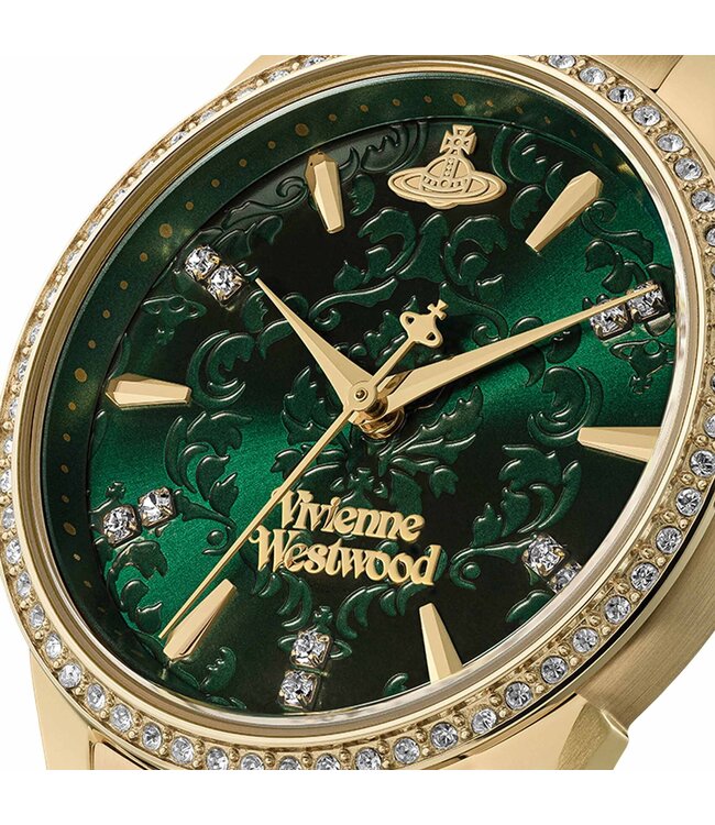 Vivienne Westwood  Little Wallace VV327GRGD Grün Gold Damenuhr