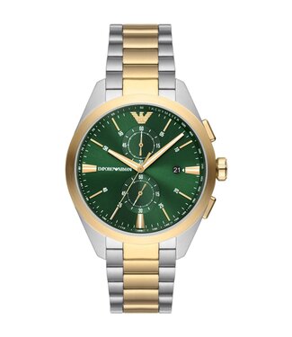Emporio Armani  Claudio AR11511 Chronograph Grün Bicolor Herrenuhr