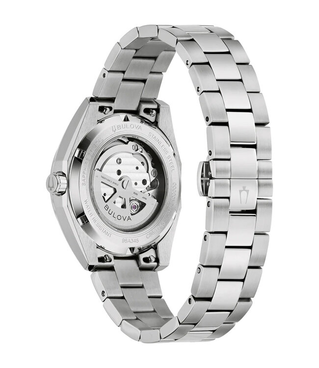 Bulova Surveyor 96A349 Automatik Open Heart Grün Herrenuhr