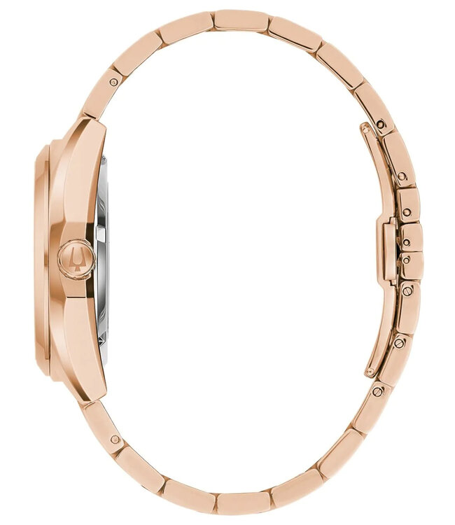 Bulova Surveyor 97B234 Automatik Roségold Aubergine Herrenuhr