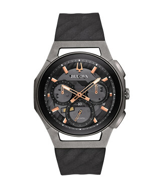 Bulova CURV 98A162 Chronograph Titan Grau Herrenuh