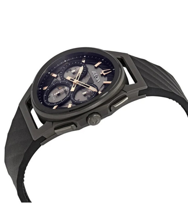 Bulova CURV 98A162 Chronograph Titan Grau Herrenuh