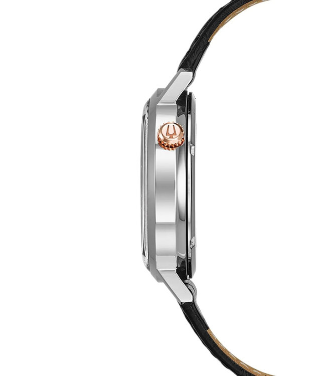 Bulova Aerojet 98A289 Automatik Open Heart Silber Herrenuhr