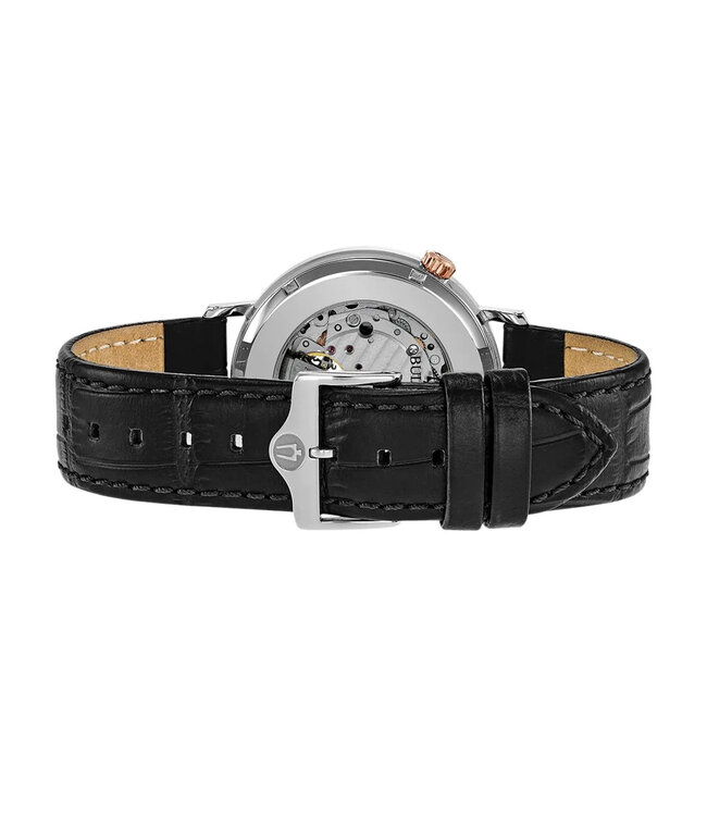 Bulova Aerojet 98A289 Automatik Open Heart Silber Herrenuhr