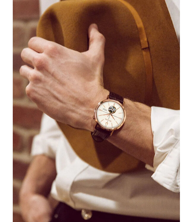 Bulova Aerojet 97A136 Automatik Roségold Open Heart Herrenuhr