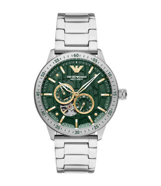 Emporio Armani  Mario AR60053 Automatik Open Heart Grün Herrenuhr