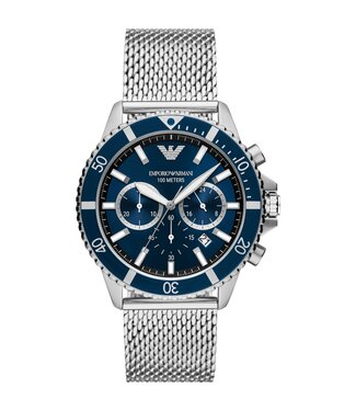 Emporio Armani  Diver AR11587 Chronograph Blau Mesh Herrenuhr