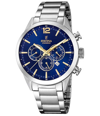 Festina F20343/2 Herrenuhr Timeless Chronograph 43 mm