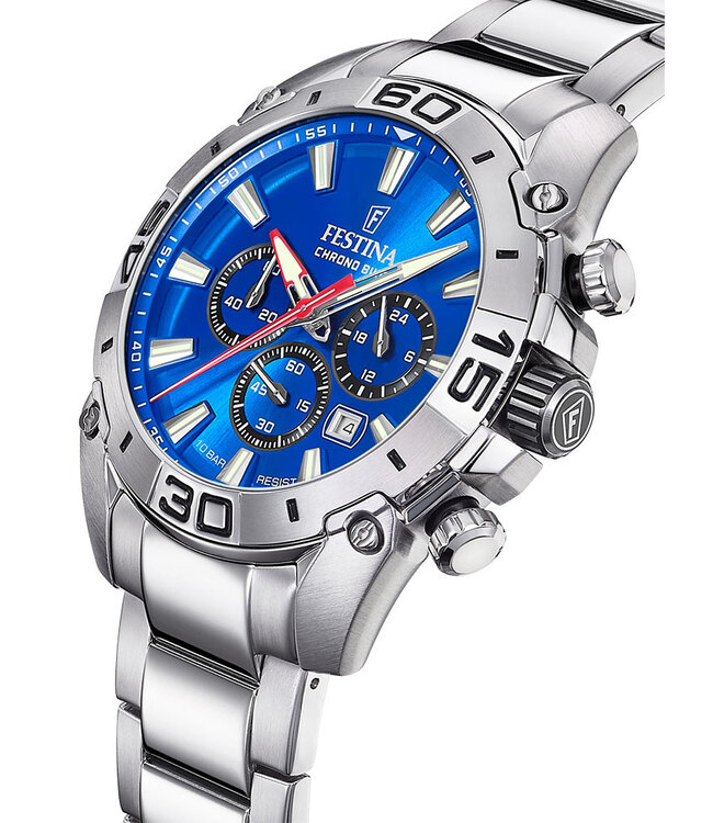 Festina F20543/2 Herrenuhr chrono Chronograph 45 mm