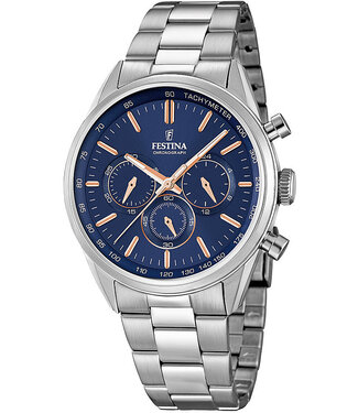 Festina F16820/A Herrenuhr Timeless Chronograph 44 mm