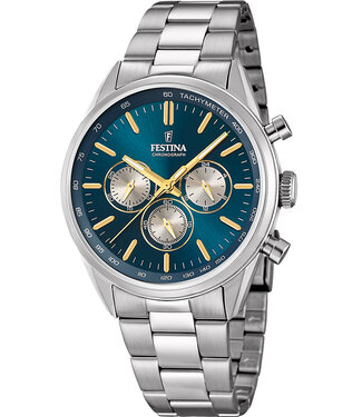 Festina F16820/C Herrenuhr Timeless Chronograph 44 mm