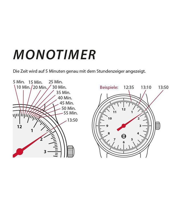 Zeppelin 86433 Damenuhr Monotimer 36 mm