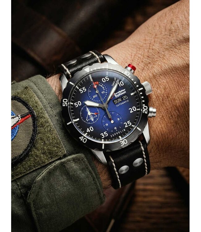 Zeppelin 72183 Herrenuhr Eurofighter Chronograph 43 mm