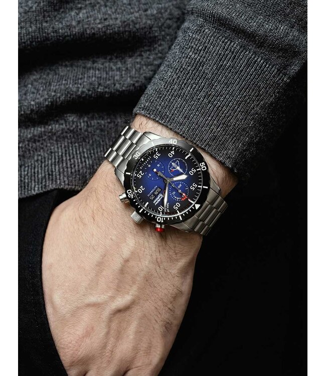 Zeppelin 7218M3 Herrenuhr Eurofighter Chronograph 43 mm