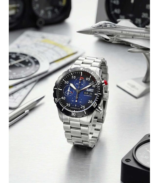 Zeppelin 7218M3 Herrenuhr Eurofighter Chronograph 43 mm