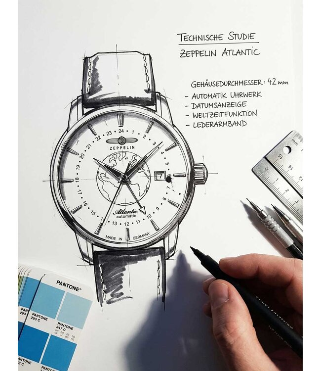 Zeppelin 84681 Herrenuhr Atlantic 43 mm