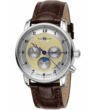 Zeppelin Friedrichshafen 85365 Herrenuhr Creme Kalbsleder