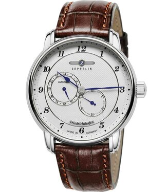 Zeppelin Friedrichshafen 85681 Herrenuhr Automatik Weiss Kalbsleder