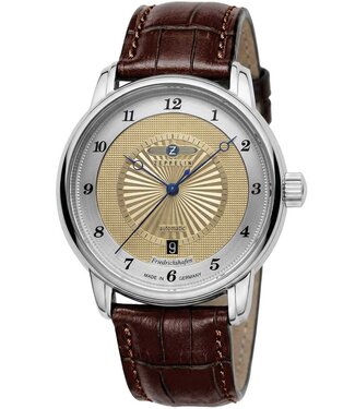 Zeppelin Friedrichshafen 8556-5 Herrenuhr Automatik Gold/Silber Kalbsleder