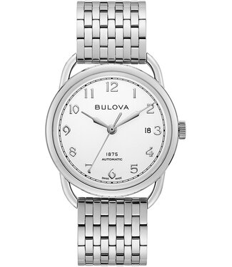 Bulova Commodore 96B326 Herrenuhr Automatik Silber Edelstahl