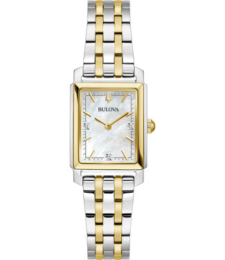 Bulova Sutton 98P220 Damenuhr Perlmutt/Weiss Edelstahl