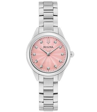 Bulova Sutton 96P249 Damenuhr Pink Edelstahl