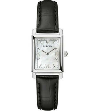Bulova Sutton 96L330 Damenuhr Perlmutt/Weiss Kalbsleder