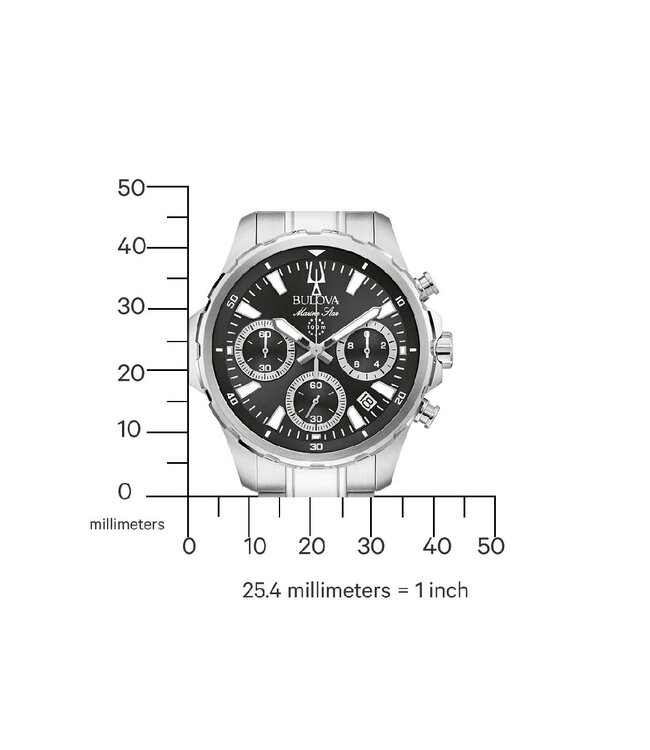 Bulova 96B467 Herrenuhr Marine Chronograph 40 mm
