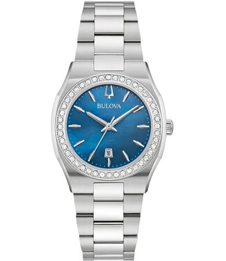 Bulova Surveyor 96R246 Damenuhr Blau/Perlmutt Edelstahl
