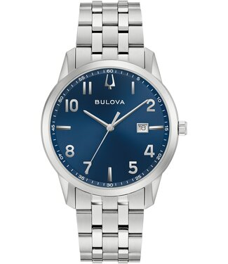 Bulova Classic 96B475 Herrenuhr Blau Edelstahl