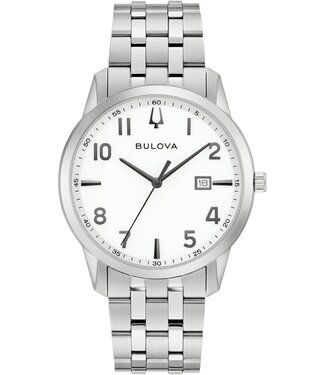 Bulova Classic 96B474 Herrenuhr Weiss Edelstahl